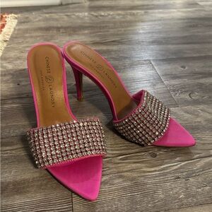 Chinese Laundry Pink Rhinestone Heels